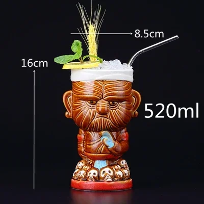 NEW 660ml Hawaii Tiki Mugs Cocktail Cup Beer Beverage Mug Wine Mug Ceramic Tiki Mugs