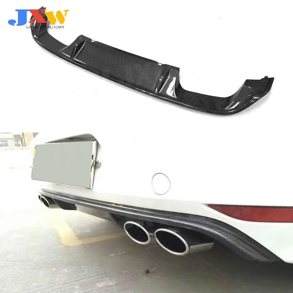 High Quality Carbon Fiber Rear Bumper Diffuser Lip Spoiler For Volkswagen VW GOLF 7 R R LINE Hatchback 14-17 Non Standard