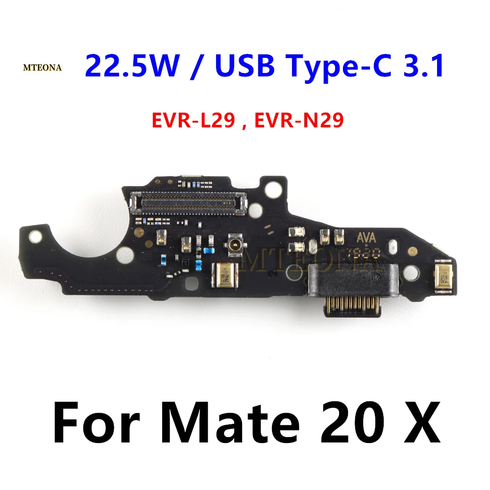Para Huawei Mate 20 X 20X 4G 5G Conector Dock Micro USB Tipo-C Cabo Flexível da Porta de Carregamento 22.5W com Microfone