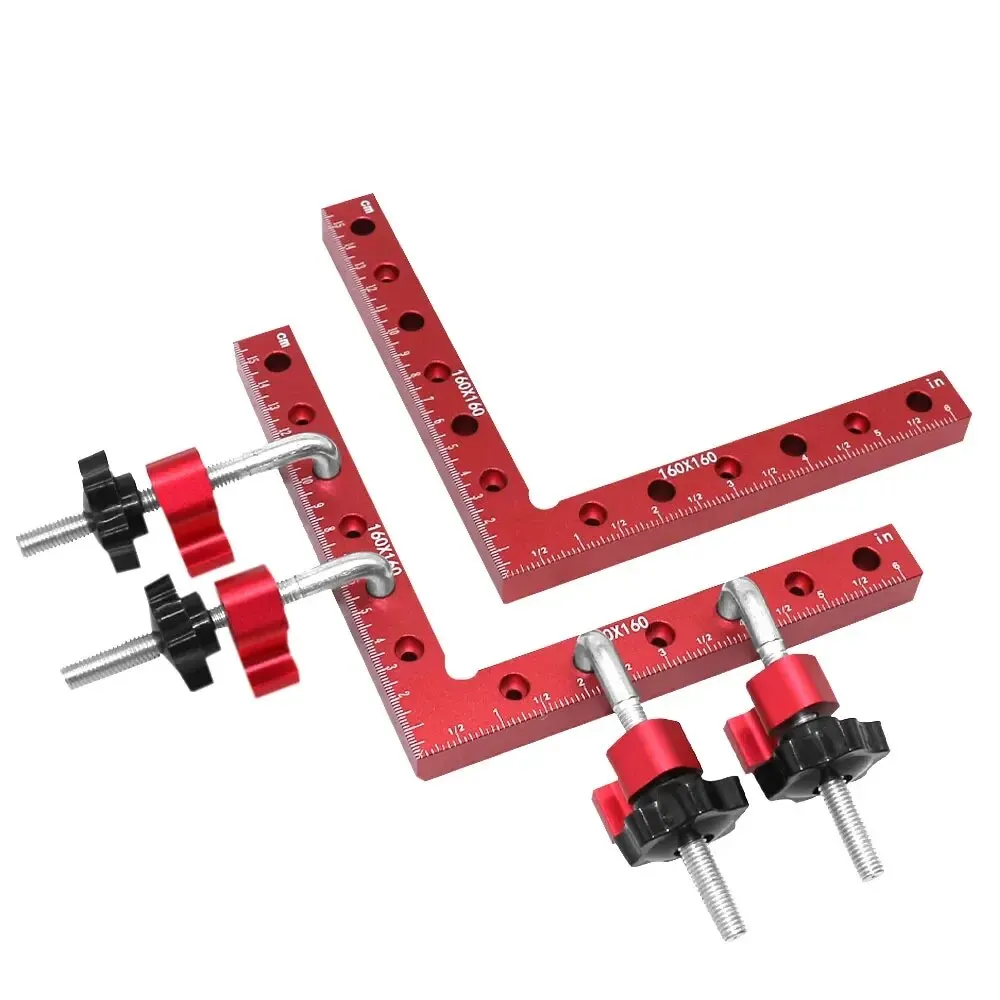 120/140/160mm Right Angle Fixing Clip 90° L-shaped Auxiliary Fixture Positioning Panel Fixing Clip Woodworking Clamping Tool