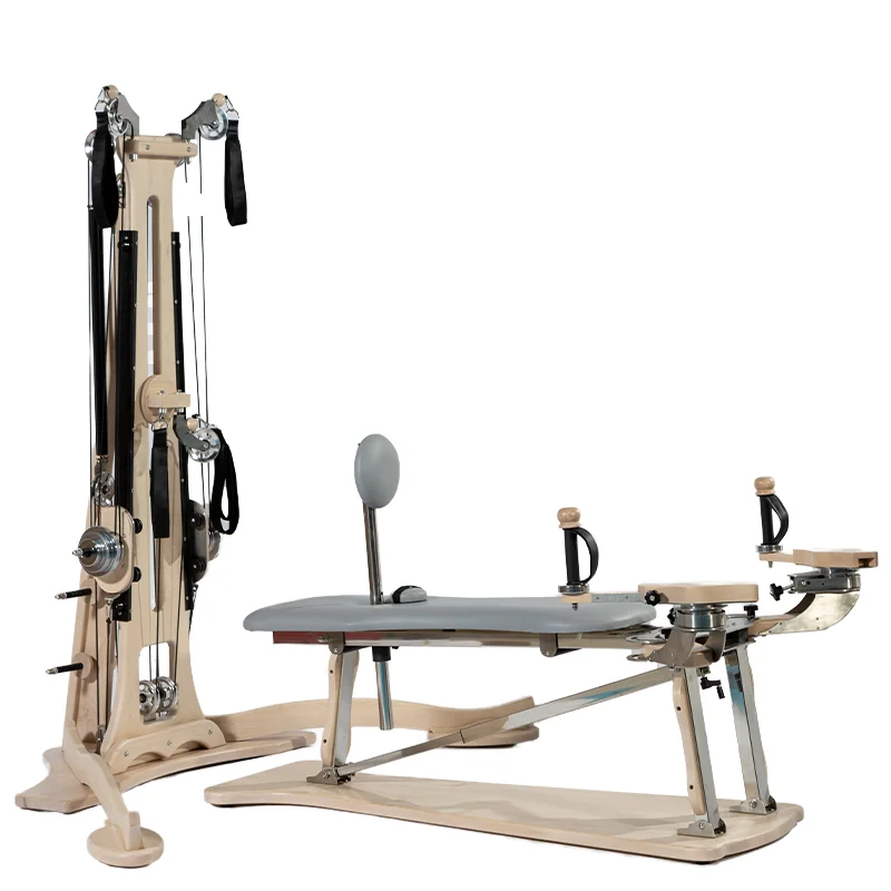 Commercial Portable Gym Equipment Durable Maple Wood Balance Trainer Adjustable Yoga Pilates Gyrotonic Tower for Body Health