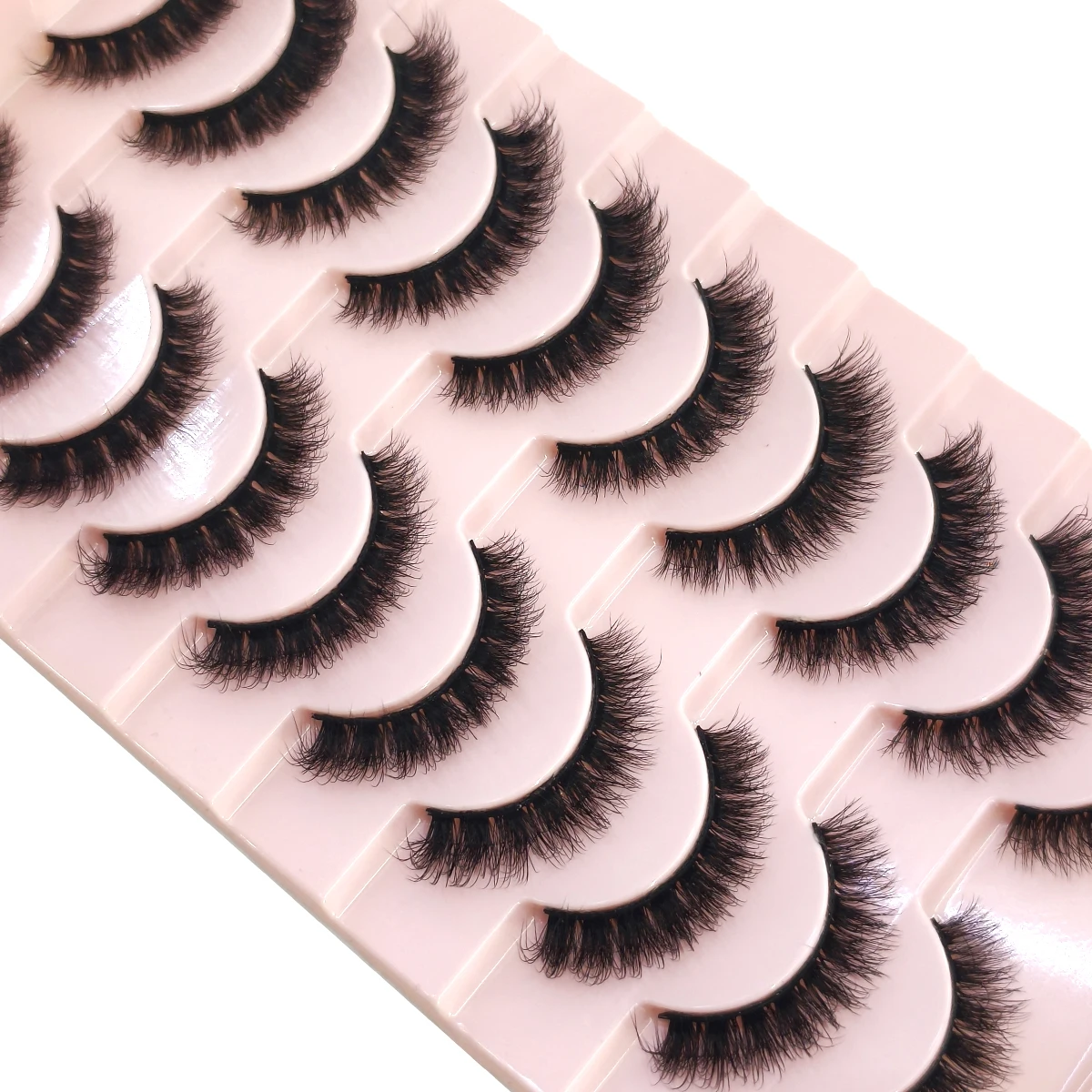 NEU 10 Paar Katzenaugen-Wimpern, flauschige künstliche Nerzwimpern, 8D-Wimpernpackung, dramatische lange, dicke Volumenwimpern, falsche Wimpern – Detail 20