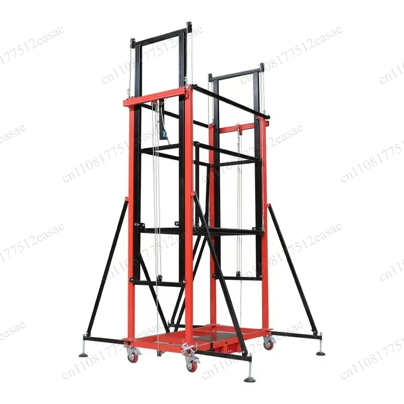 Mobile Electric Lifting Scaffold, Indoor & Outdoor Construction Platform For Decoration, Wall Plastering And Brick Work