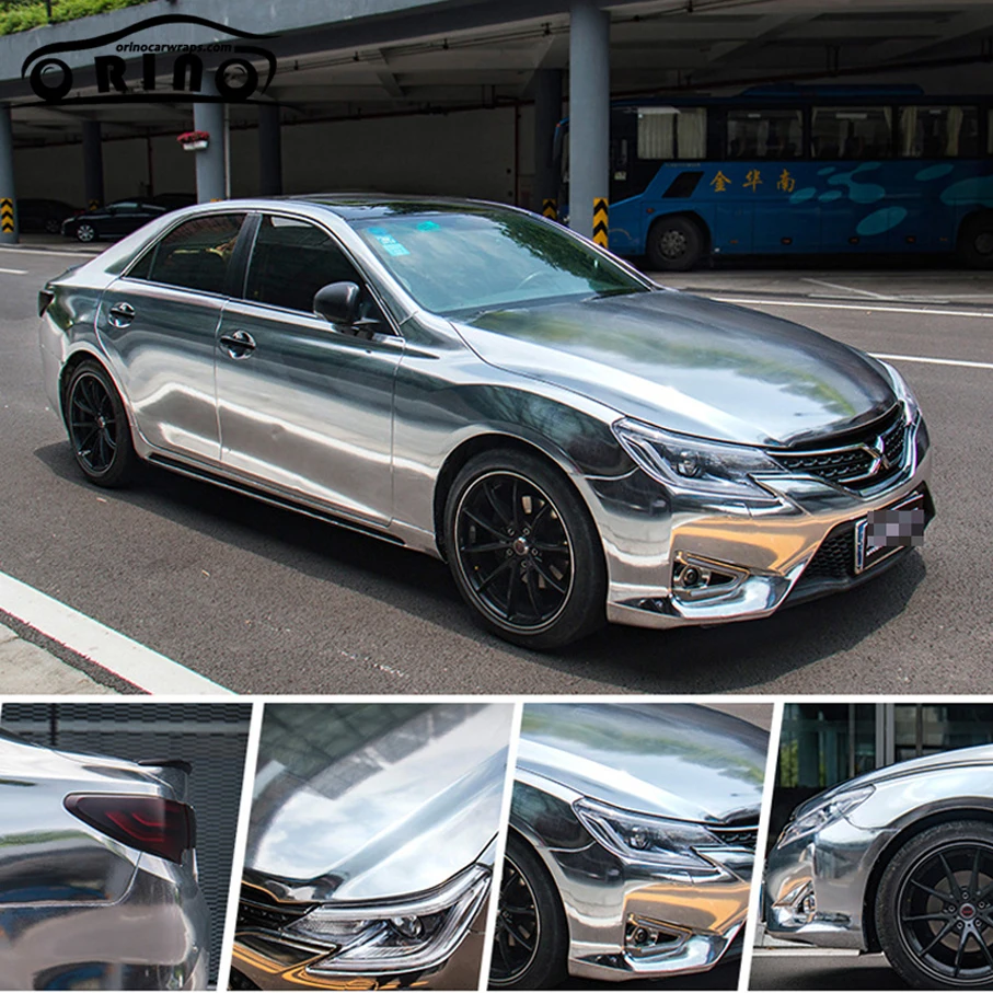 Premium High stretchable mirror silver Chrome Mirror flexible Vinyl Wrap Sheet Roll Film Car Sticker Decal Sheet