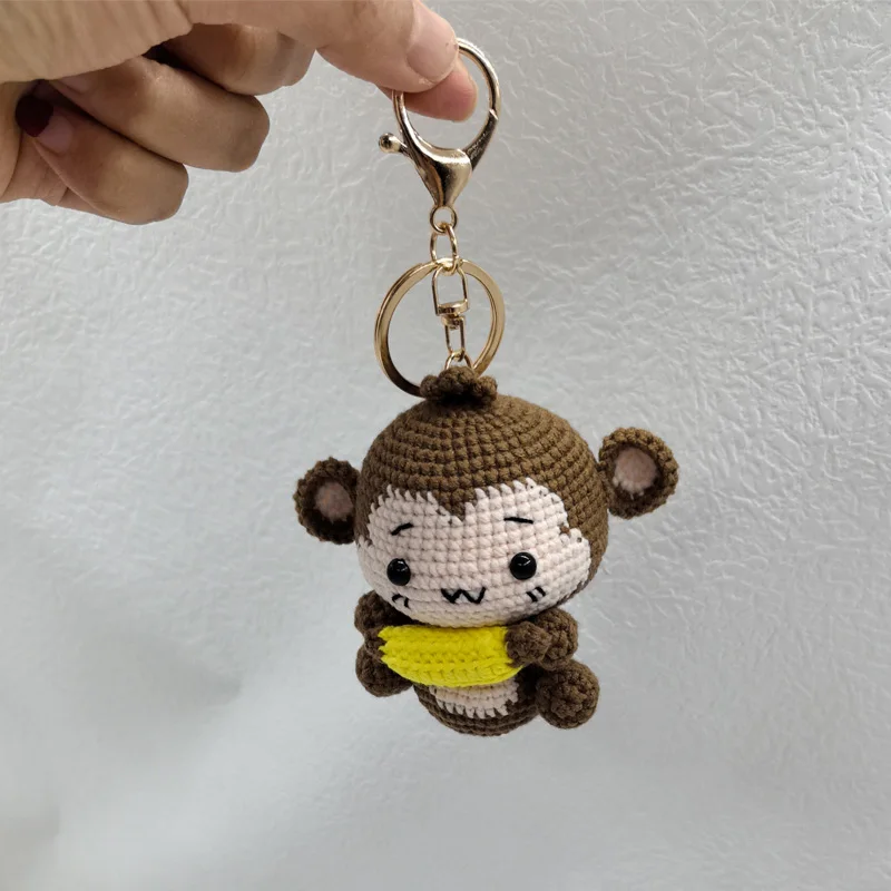 Handmade Knitted Squirrel Monkey Keychain Keychin For Women Girl