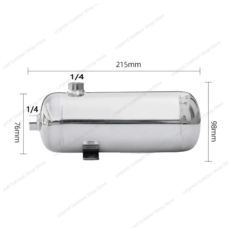 2 Gallon Air Compressor Gas Tank Pressure Tank G1/4 Stainless Steel Vacuum Buffer