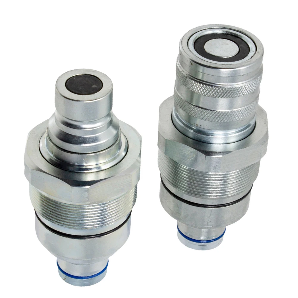 

Flat Face Coupler Kit For 373-6967 373-6968 For Caterpillar 232D 236D 242D Skid Steer Loader Hydraulic Fitting Adapter