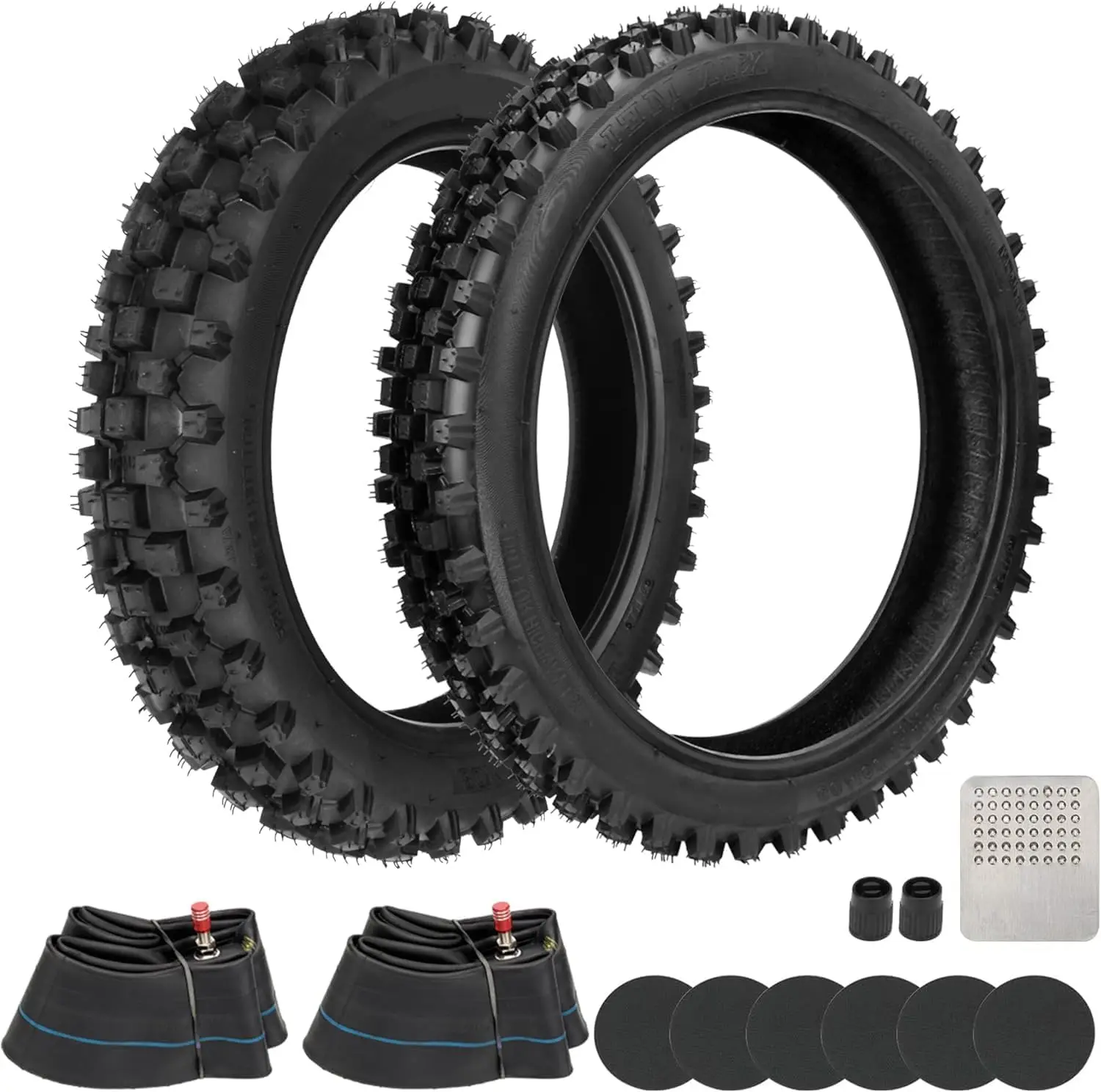 

3.00-12 Rear Tire and Inner Tube for Dirt Bike Off Road Motocross Parts, Compatible with 125cc 110cc Models
