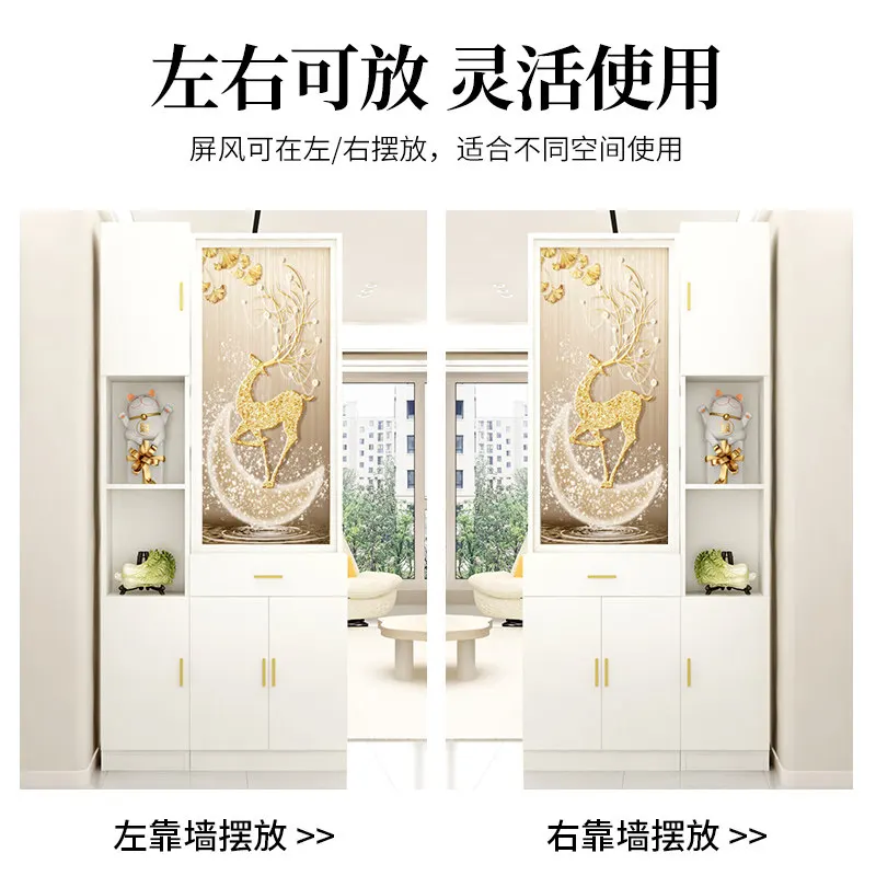 Partition cabinet, living room 2025 new screen enters the door to block the entrance cabinet facing the door, shoe cabinet light