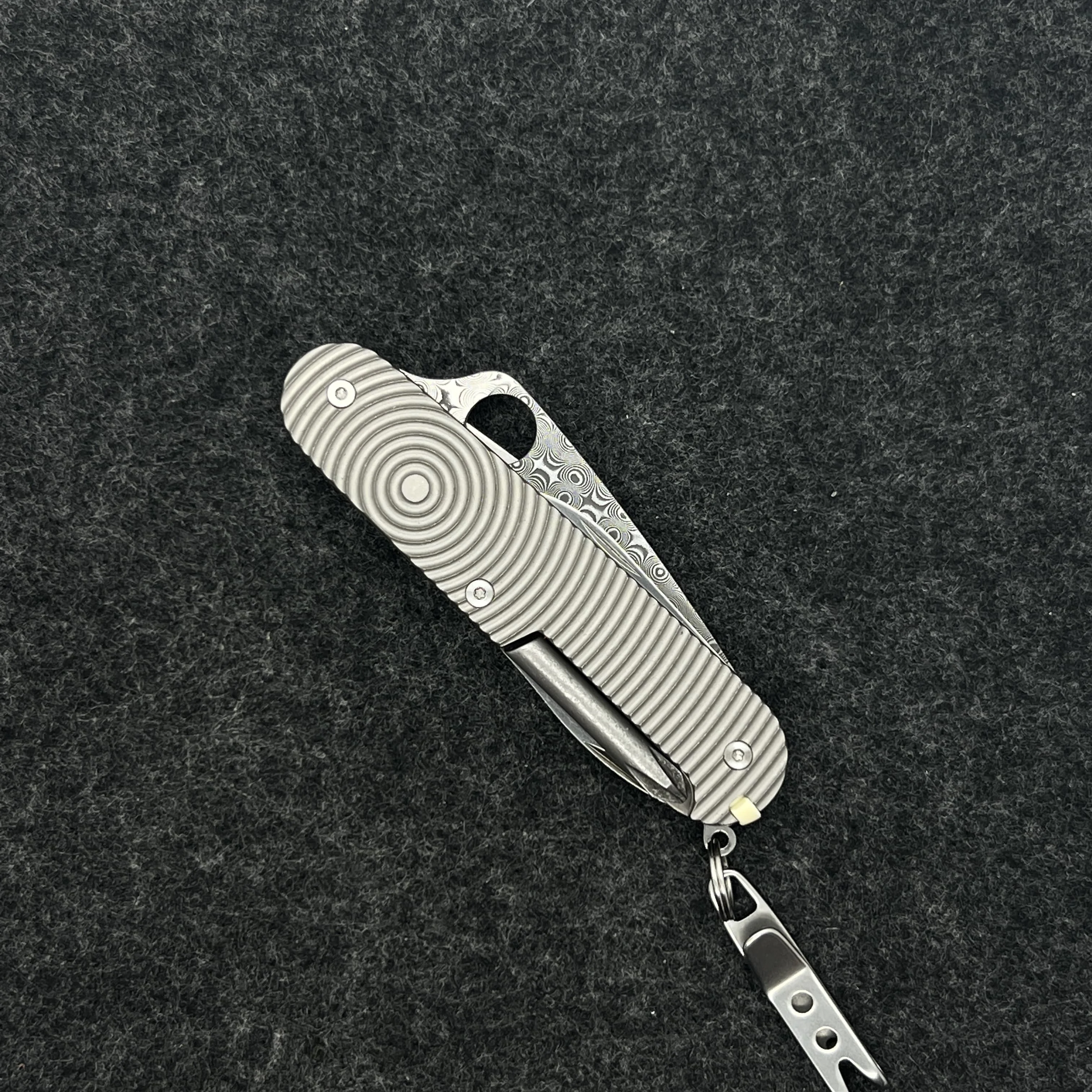 

Damascus Steel Replacement Blade Non-slip groove Width 20mm For 91mm Victorinox Swiss Army Knife SAK Folding DIY Accessories