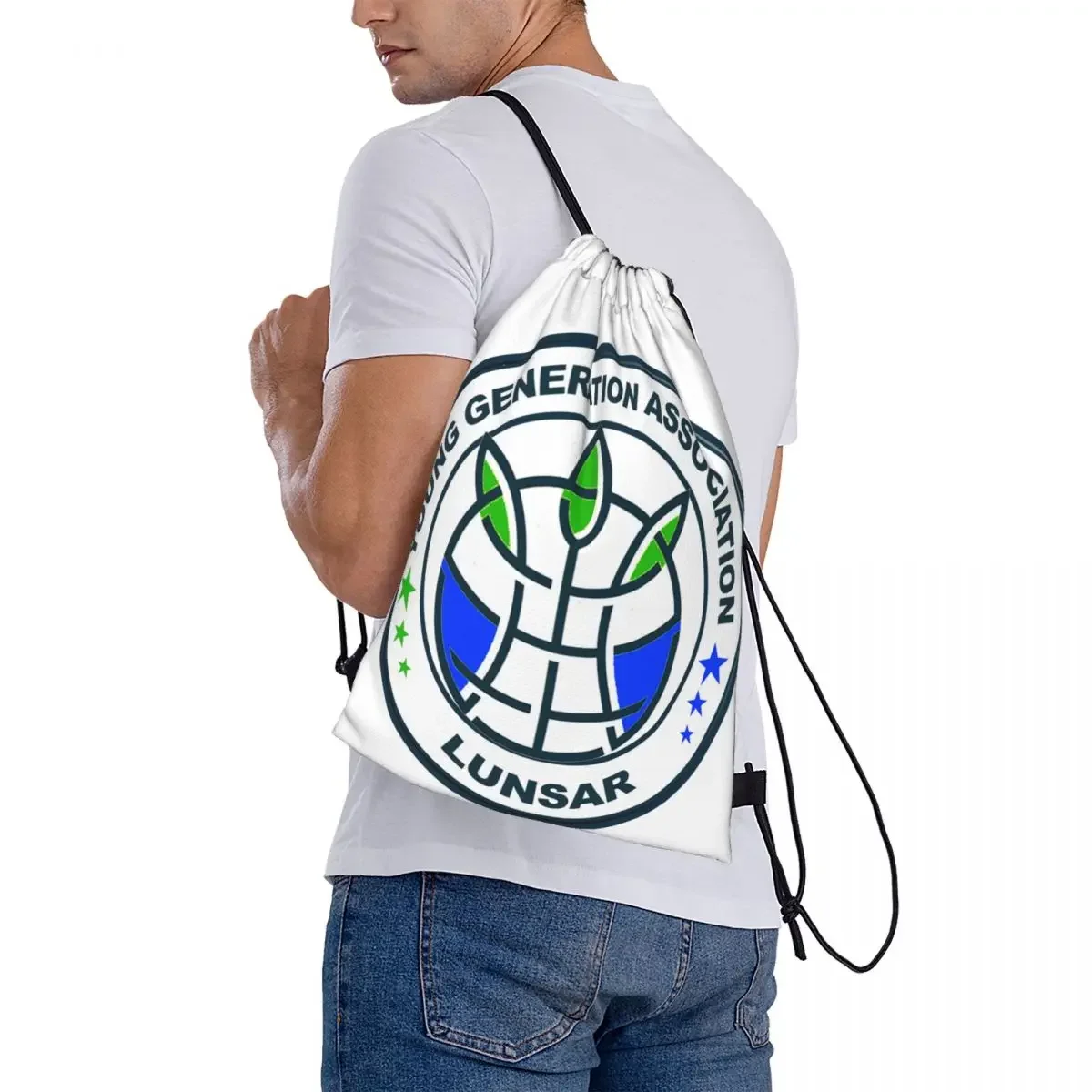 Mochilas de logotipo alemão Rally, sacos de cordão portáteis, bolso, bolsa de esportes, bookbag para homem, mulher, estudantes