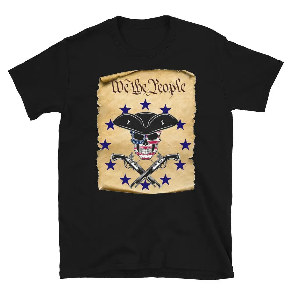 

We Use Pistols To Revolutionize Patriotic Culture To The People Funny Tshirt Men's 100% Cotton Casual T-shirts Loose Top S-3XL