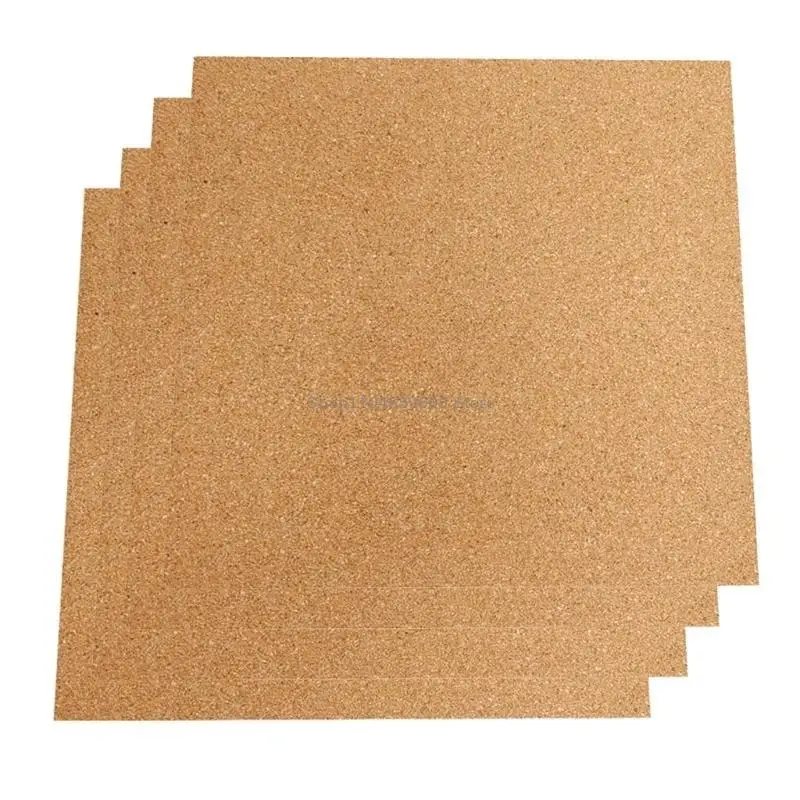 

4pcs Square Cork Board 300x300 мм настенный украшение теплостойкость