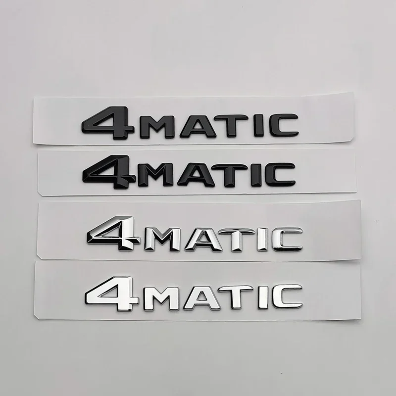3d ABS Chrome Black 4 Matic Logo 4Matic Emblem Letters Nameplate Car Trunk Badge For Mercedes Benz 4matic Sticker Accessories