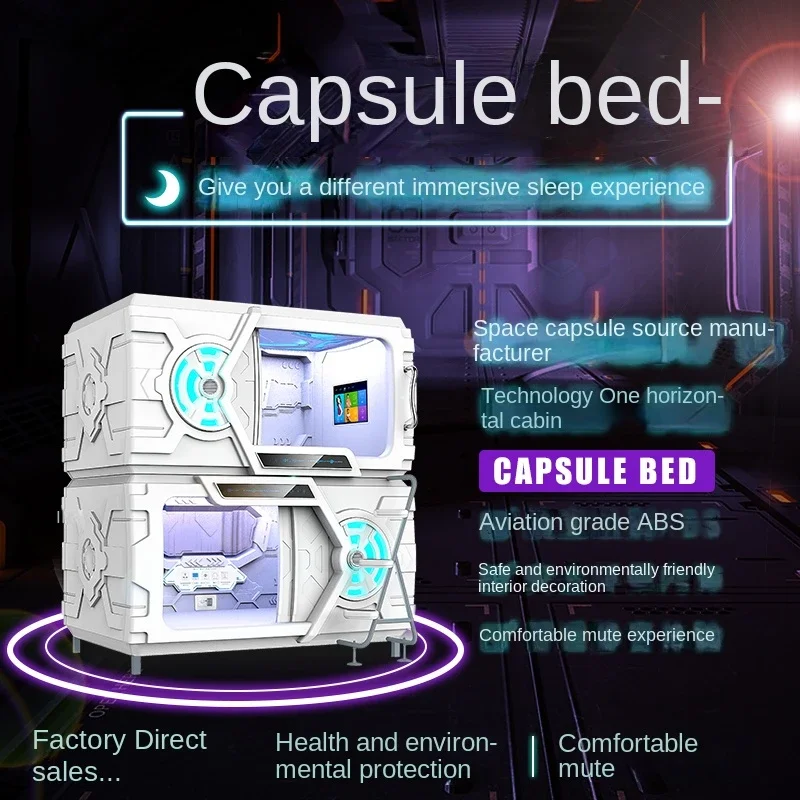 capsule sleeping cabin, upper and lower beds, single bed, hotel E-sports hotel bed