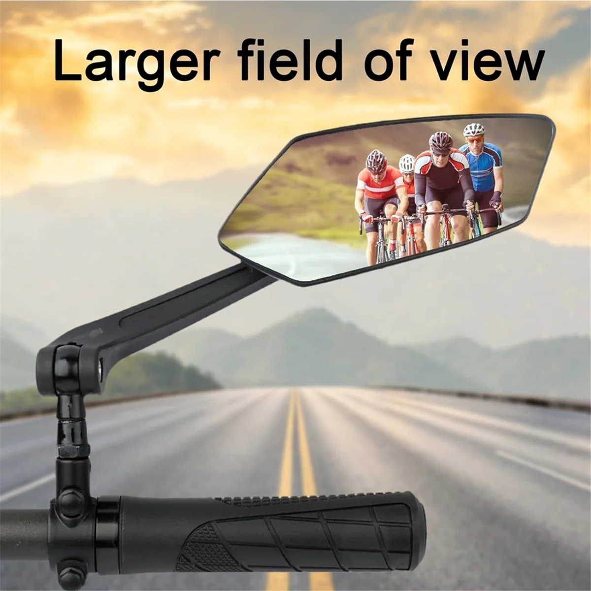 Bike Mirror 2 Pack, Bike Mirrors Handlebar Rearview Mirror, 360° Rotatable Bike Rear View Mirror, Safe Wide Angle Hd