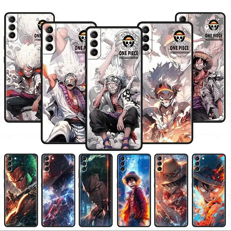 One P-Pieces Anime Case For Samsung Galaxy S24 S23 S22 Ultra S21 S20 FE S10 Plus Soft Phone Shell