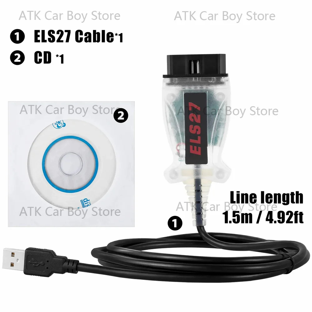 ELS27 Diagnostic Cable FORscan V2.3.8 Scanner Software latest Version Via USB with Air-Bag Braking Global Positioning System