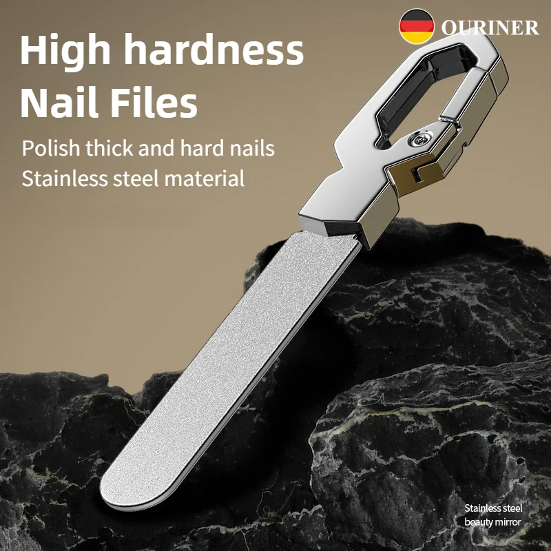 Lime per unghie bifacciale in acciaio inossidabile per uomini e donne, adatte per la cura delle unghie riutilizzabili e resistenti per unghie naturali, P