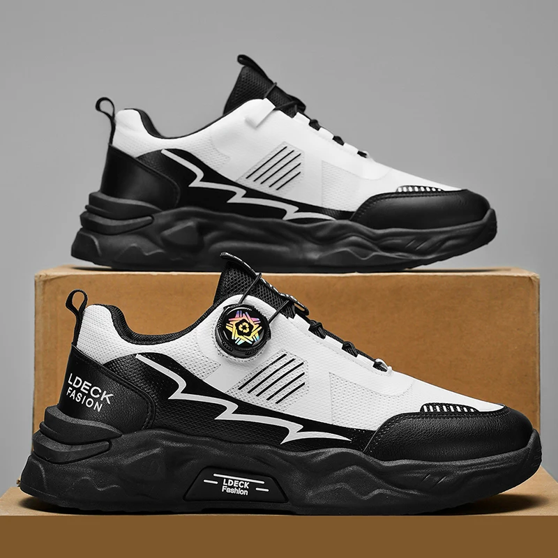 

Мужские спортивные кроссовки - летняя модель, дышащий верх из сетки, толстая подошва, амортизирующие, профессиональные беговые кроссовки, универсальные для различных видов спорта.