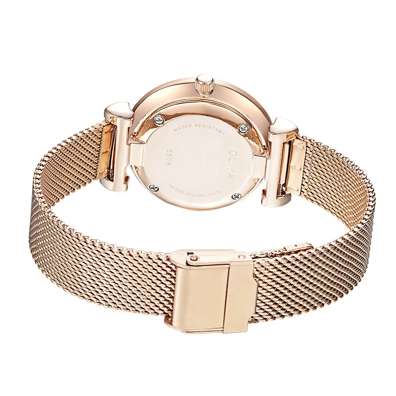 Montres à quartz en or rose pour femmes, marque de luxe, multicolore, mode, chiffres romains, superbes montres