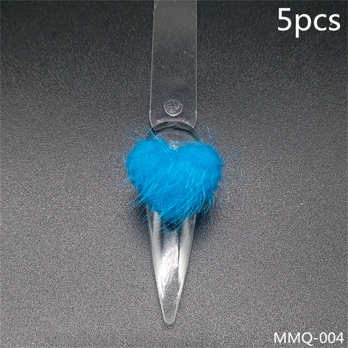 5pcs Kawaii Pompom Heart Nail Art Charms Pink Red Black White Love Nail Rhinestones Decorations DIY Kawaii Flatback Accessories
