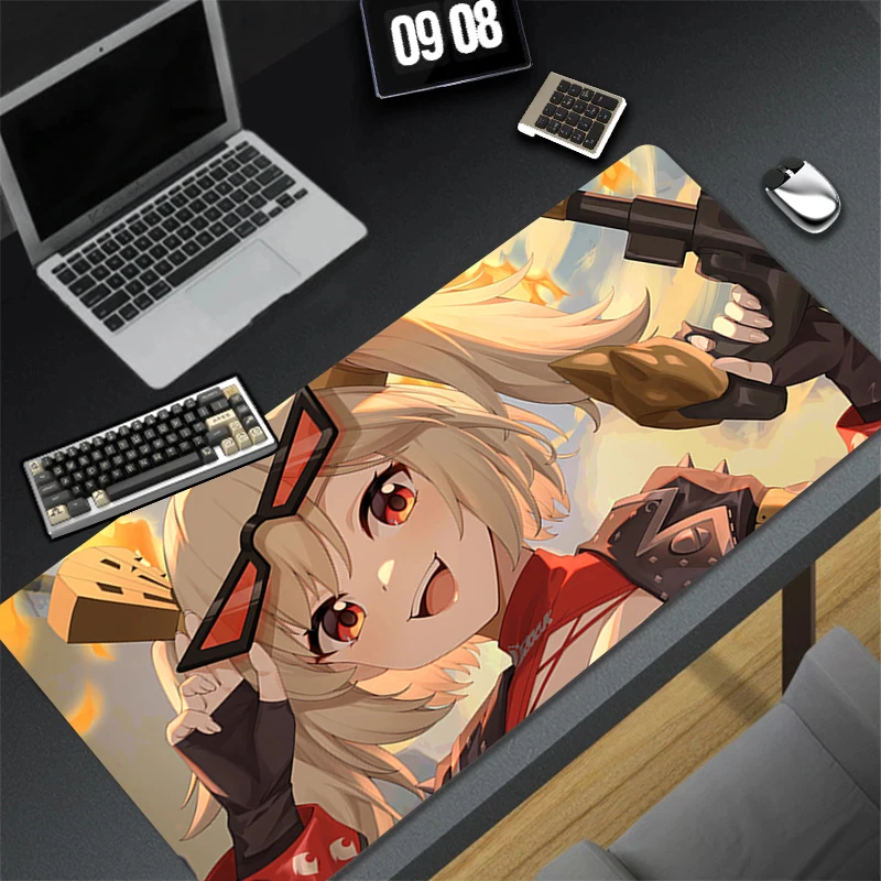 

Mouse Pad Zenless Zone Zero Burnice White Extended Gaming Mousepad With Stitched Edges Desk Mat Non-Slip Base Keyboard Pad