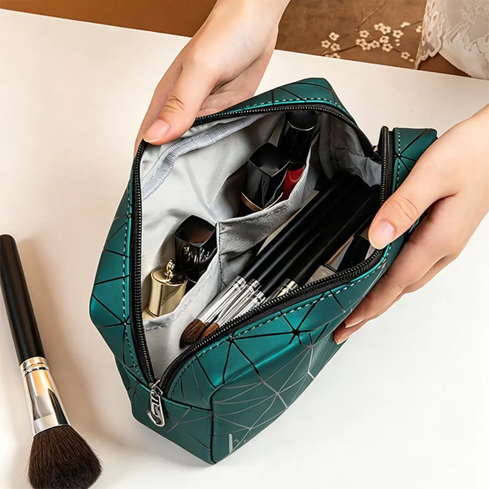 Women Cosmetic Bag,Retro Waterproof Makeup Storage Pouch,Travel Wash Bag,For Makeup Brush Bag,Multipurpose Portable Make Up Bag