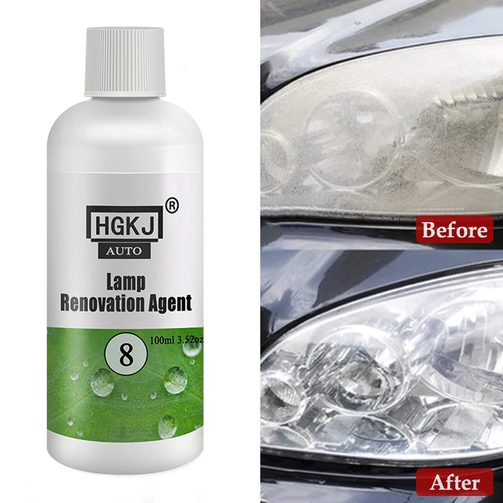 Headlight Polisher Headlight Restoration Kit Automotive Polisher Polymer Liquid Polishing Car Light Scratch Repair HGKJ 8