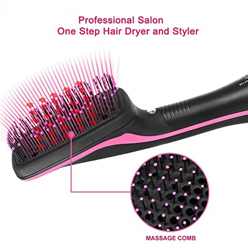 Professional electric comb one-step hot air brush multi-function 2-in-1 negative ion straight hair comb