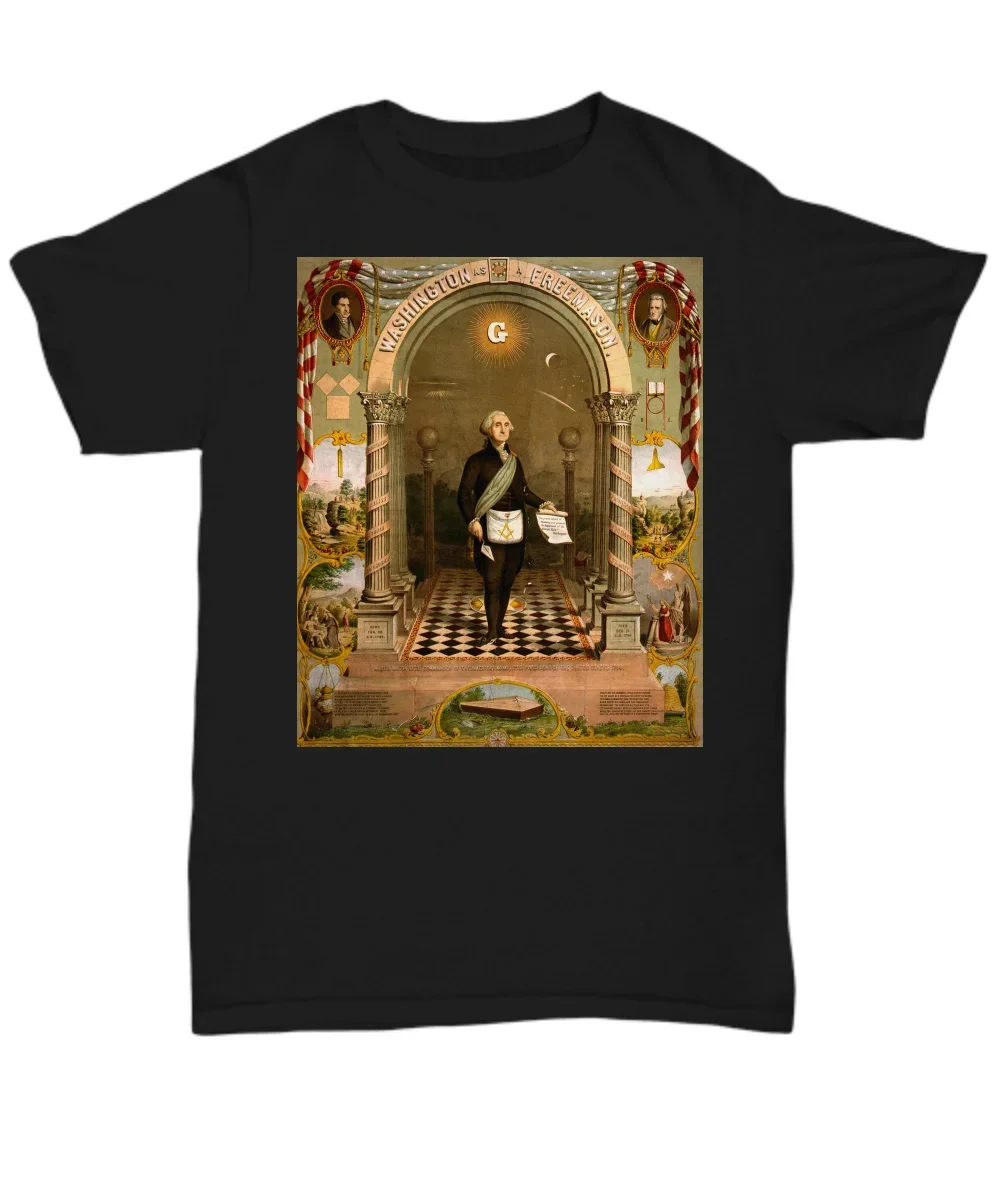 

Circa 1866 Washington As A Freemason T-Shirt 100% Cotton O-Neck Short Sleeve Summer Casual Mens T-shirt Streetwear