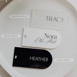 Arch Acrylic Wedding Place Card Luggage Tag Table Number Card Blank Acrylic Name Plate Seating Chart Card Sign for Party Banquet