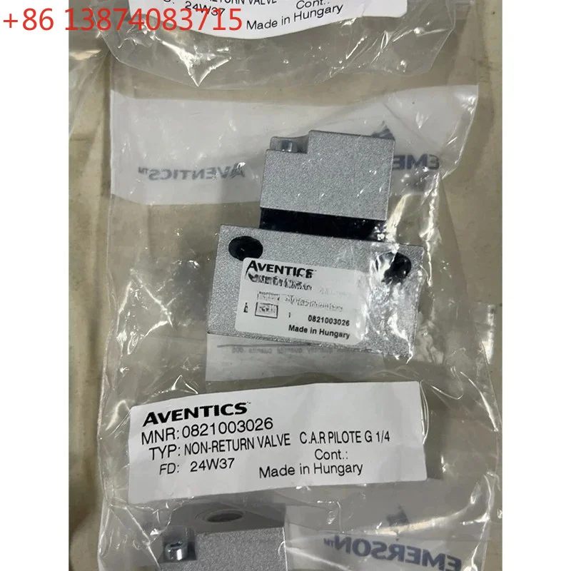 AVENTICS 0821003026 0821003027 0821003028 G1/4 G3/8 G1/2 Internal Thread One-Way Valve