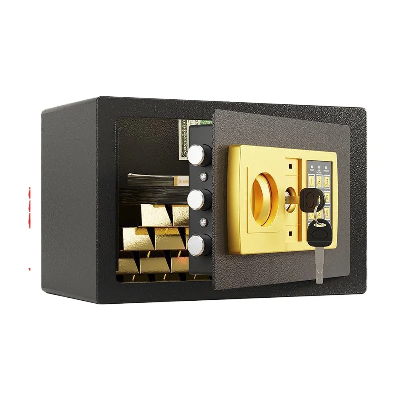 20CM safe household small anti-theft office password fingerprint piggy bank embedded in hidden safe deposit box