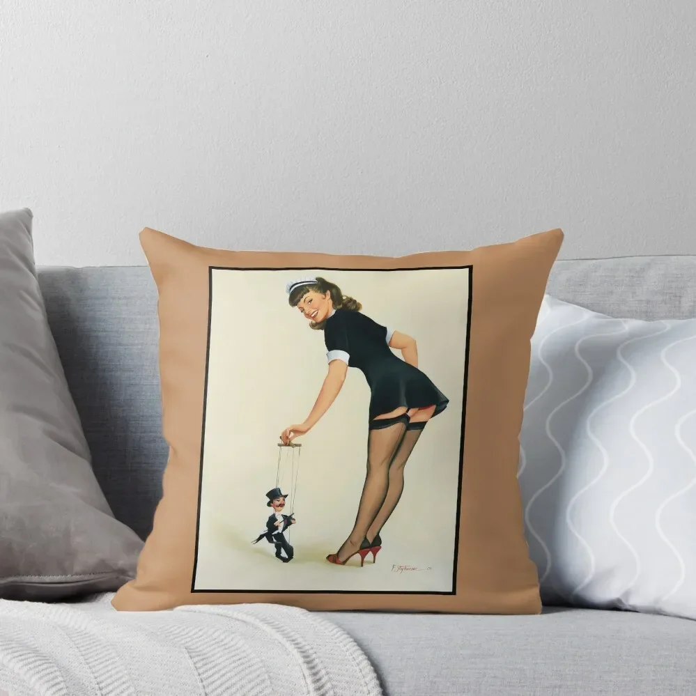 Pin-Up Girl 'Maid In Heaven' Throw Pillow luxury home accessories Covers For Sofas Sofa Covers pillow