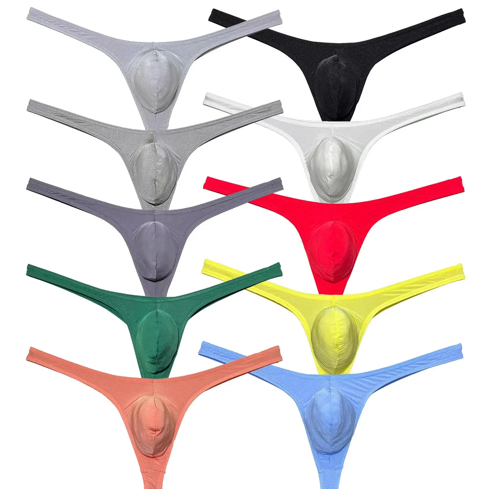 

Sexy Men's Low-rise Thong Shiny Underwear Male G-string Mini Bikini Briefs Bulge Pouch Tangas Stretchy Sissy Panties Beach D
