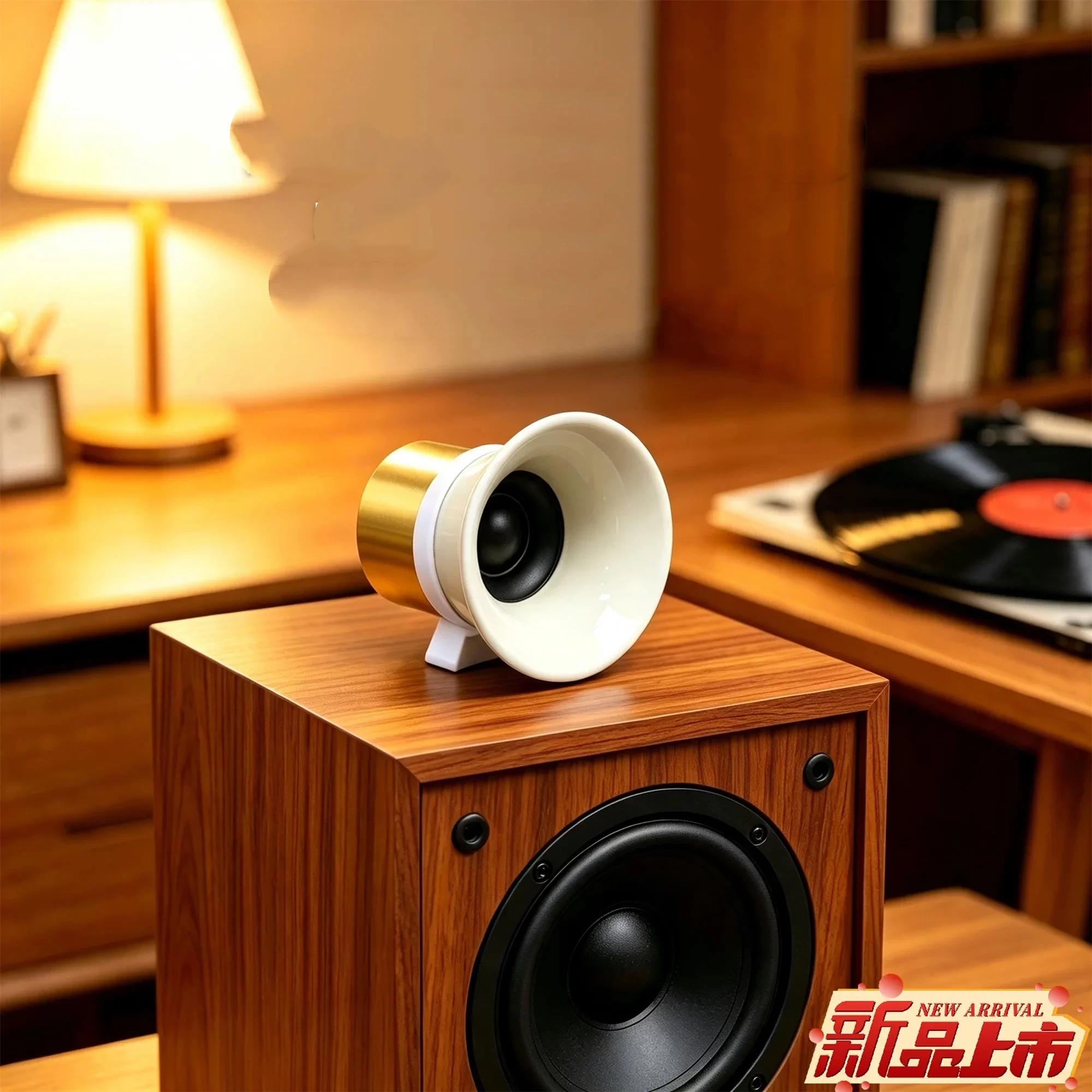 1PC GHXAMP Ceramic Horn Super Tweeter – HiFi Audiophile Standalone Ultra-High for Full-Range Tweeter Compensation，30KHz, 91dB