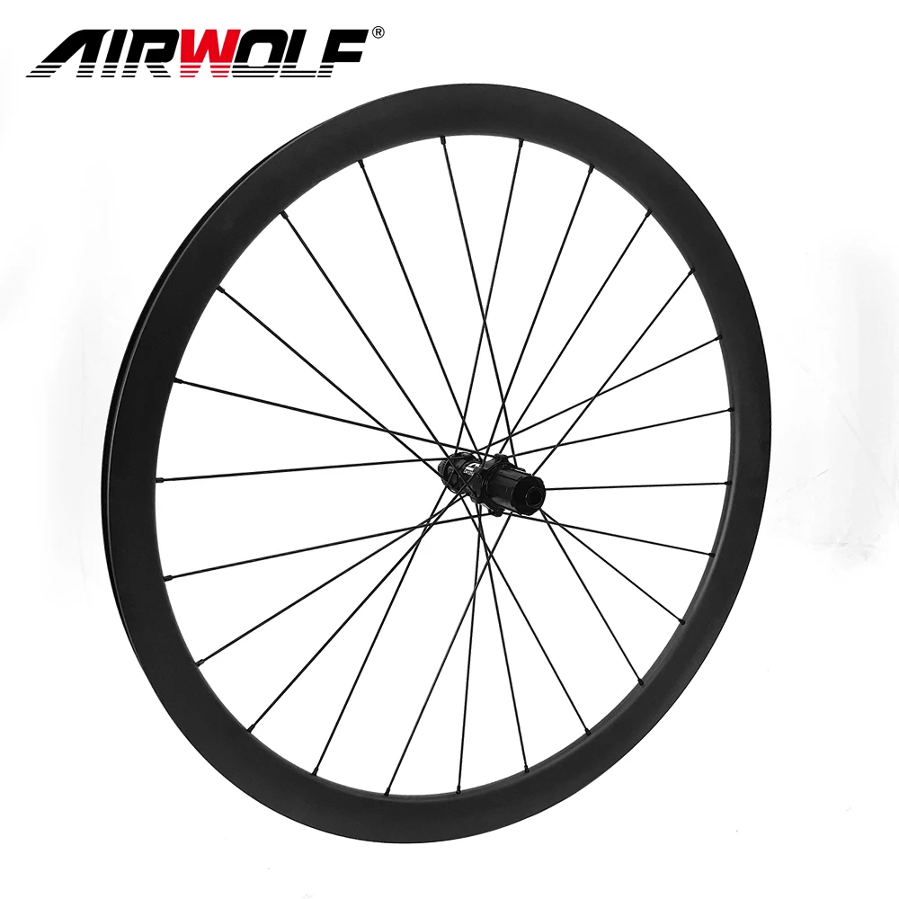 Carbon Road Bike Wheelset 700C Disc Brake Carbon Rim Center Lock Or 6-blot Tubuless Clincher Wheels UD 24h Carbon Wheels