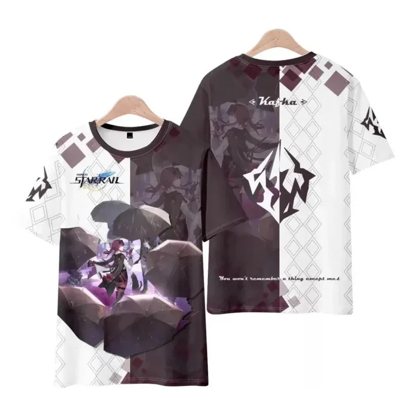 Juego de Anime Honkai Star Rail camiseta con estampado 3D mujeres hombres Bailu Dan Heng 7 de marzo Himeko Clara Seele Herta Asta disfraz de Cosplay