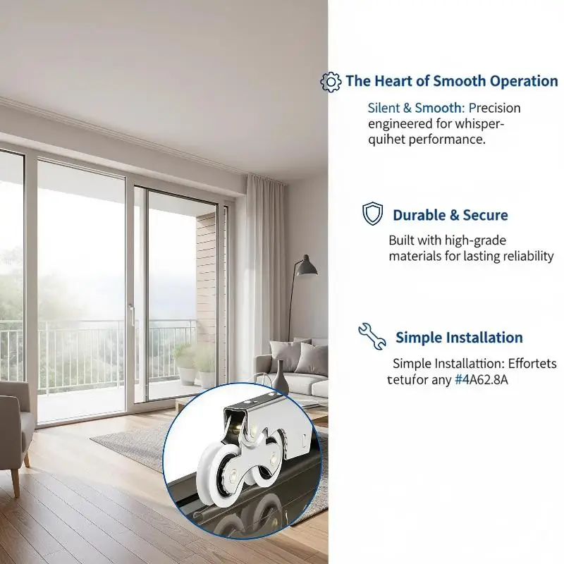 Heavy Duty Sliding Closet Door Roller Anti Corrosion Smooth Sliding Durable Hardware for Wardrobe Repair Home Improvement