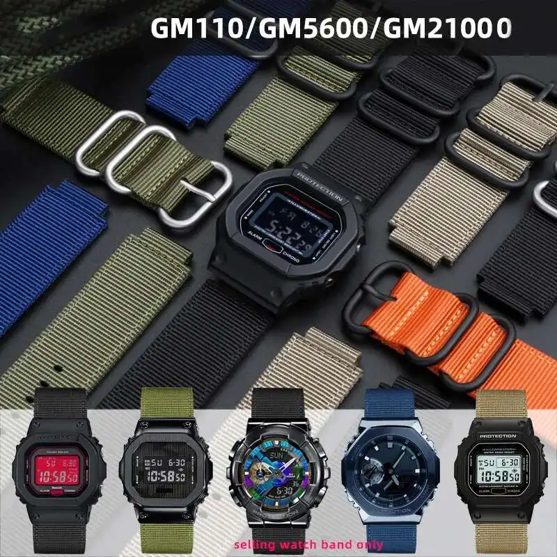 

DW5600 Nylon Watchband For C-Asio GW6900 DW-5600 GW-B5600 GA-110 GM-5600 Watch Strap Waterproof Outdoor Sports Bracelet