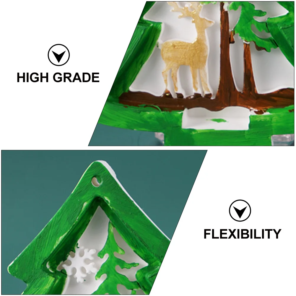 DIY دليل كريستال الايبوكسي قالب من السيليكون شجرة عيد الميلاد الديكور مرنة عالية الشفافية الإبداعية عيد الميلاد زخرفة اليدوية #3