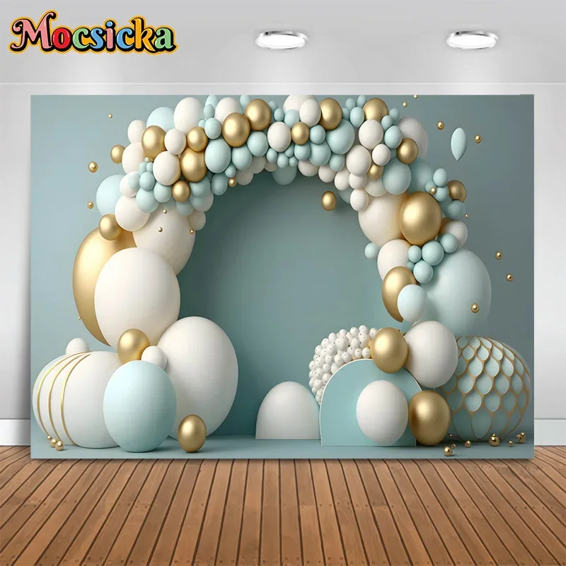 

Mocsicka Photography Backdrops Balloons Boho Girl's Birthday Party Newborn Shower Smash Cake Backgrounds Backdrops Pho