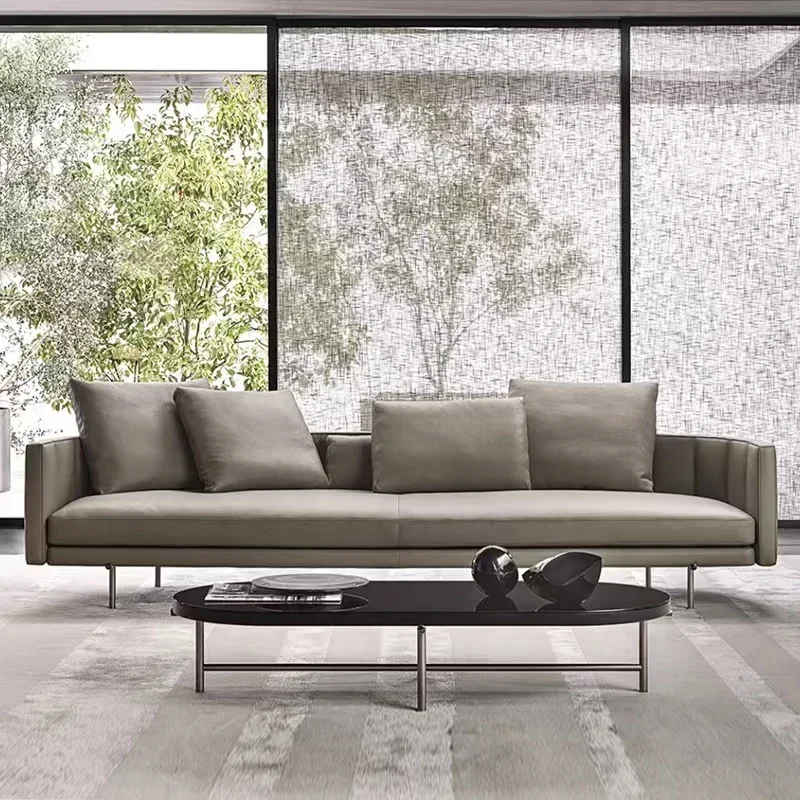 Modern minimalist living room furniture line fabric 3 seat customized sectional sofa couch