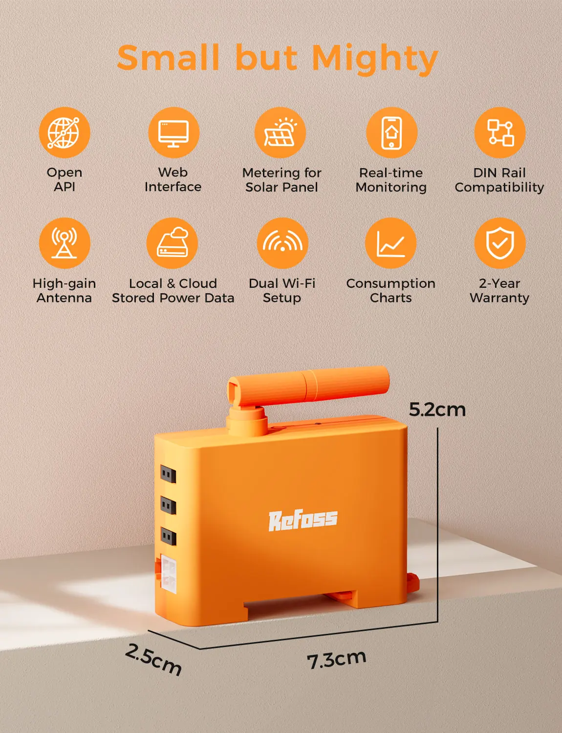 Refoss Open API Smart Energy Monitor, EM06P (versione UE) Monitoraggio ad alta corrente a 6 canali Funziona con l'assistente domestico
