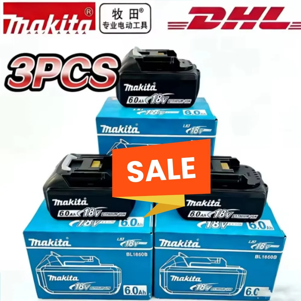 

18V 6Ah Lithium Battery High-Quality Replacement for Makita BL1840 BL1830B BL1850B BL1850 BL1860 BL1815 Durable Power Source