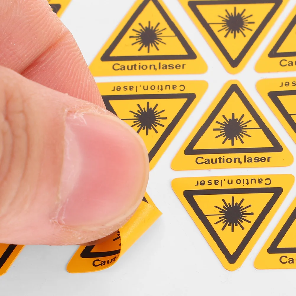 30 Pcs Laser Safety Signs Decal Stickers Industry Factory Warning The Lighting Caution Direct Security