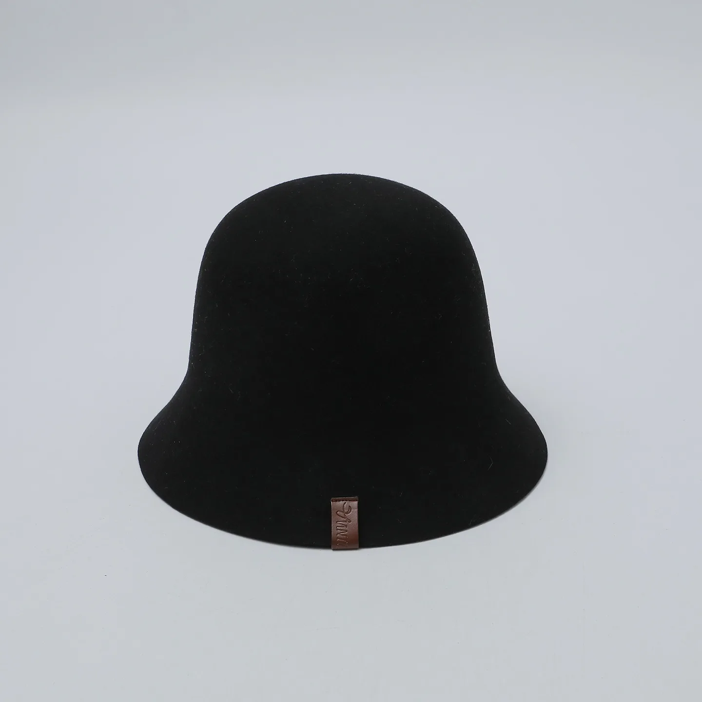 Winter New 100% Wool Fisherman's Hat Women's Retro Bell shaped Basin Hat Wool Felt Bucket Hat Big Head Waist Small Hat
