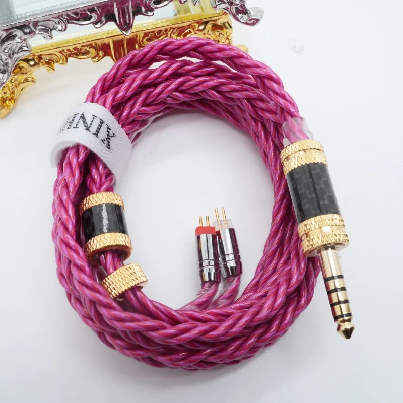 XINHS P77 6-Adriges, lila, abgeschirmtes HiFi-Upgradekabel aus reinem Kristallkupfer – Detail 1