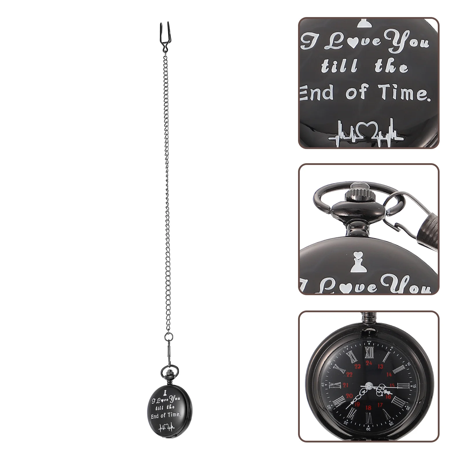 

Pocket Watch Pendant Retro Style Finish Decorative Chain Hanging Watch For Men Portable Timepiece Accessory